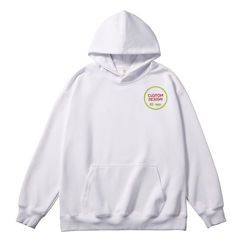 Custom Embroidered Fall Hoodies: Upload Your Design, Choose Stitch Color & Placement for a Unique, 7-Color Statement Piece